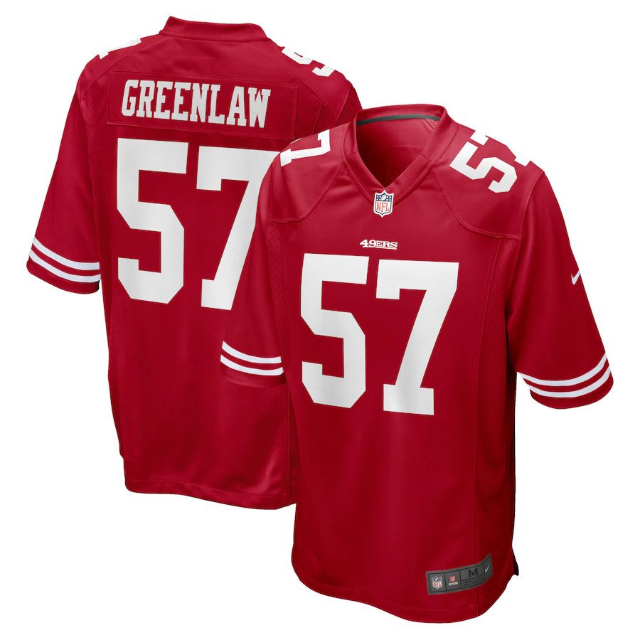 Men San Francisco 49ers #57 Dre Greenlaw Nike Scarlet Game NFL Jersey